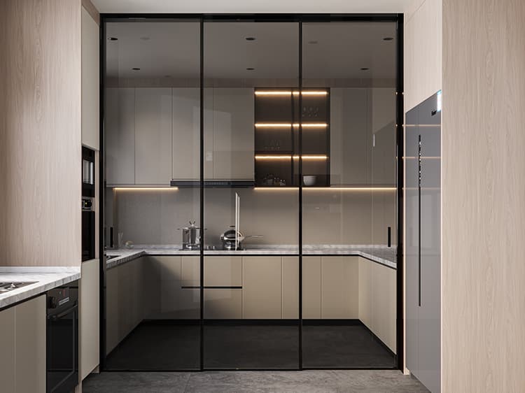 Xingmeng single glass two tracks hanging sliding door